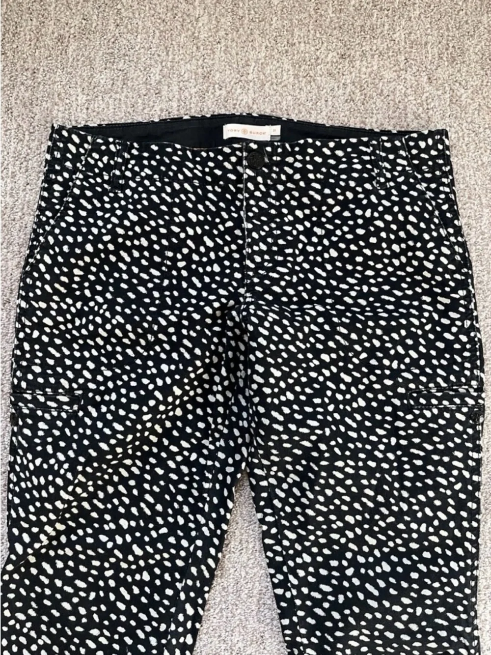 Tory Burch Pants Women’s 31 Black and White Walker Cargo EUC